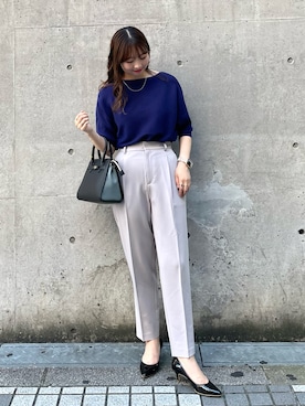 「タックイン」｜「アイテム（パンプス）」を使った、AYANOさん（レディース・162cm）の秋コーディネート