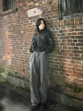 「PRADA（プラダ）のアイテム（ブルゾン）」を使った、Keisuke Suzuki  さん（メンズ・177cm）の夏コーディネート
