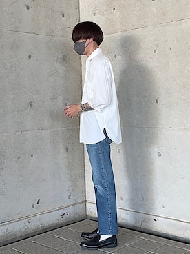 「テーパードデニム」｜うえしょさん（メンズ・179cm）の秋コーディネート