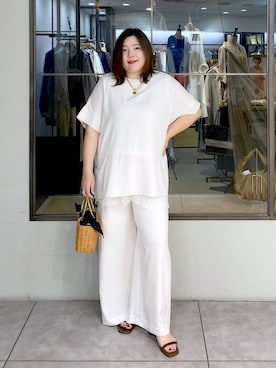「Elura（エルーラ）のアイテム」を使った、hama3elさん（レディース・154cm）の夏コーディネート
