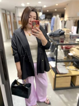 「Elura（エルーラ）のアイテム」を使った、hama3elさん（レディース・154cm）の春コーディネート