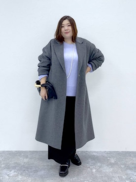 「アイテム（チェスターコート）」を使った、hama3elさん（レディース・154cm・30代）の秋コーディネート