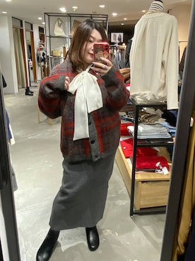 「アイテム（スカート）」を使った、hama3elさん（レディース・154cm・30代）の冬コーディネート