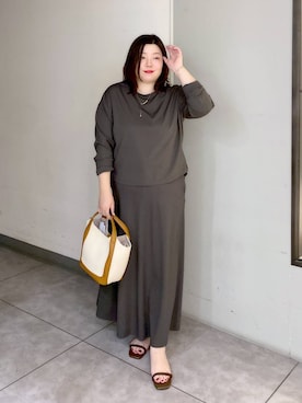 「Elura（エルーラ）のアイテム」を使った、hama3elさん（レディース・154cm）の春コーディネート