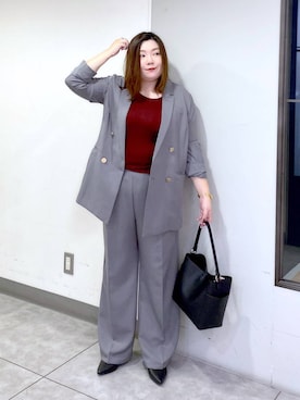 「アイテム（テーラードジャケット）」を使った、hama3elさん（レディース・154cm・30代）の秋コーディネート