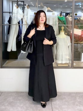 「Elura（エルーラ）のマンテルチェーンコインネックレス/591816（项链、ゴールド系）」を使った、hama3elさん（レディース・154cm）の春コーディネート