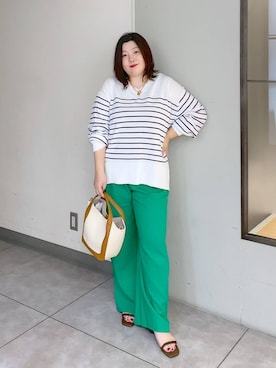 「Elura（エルーラ）のアイテム」を使った、hama3elさん（レディース・154cm）の春コーディネート