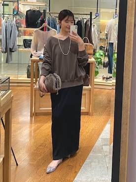 「RIVE DROITE（リヴドロワ）のアイテム（スウェット）」を使った、hinataさん（骨格ストレート・レディース・160cm）の秋コーディネート