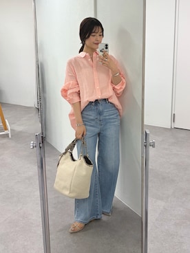 「RIVE DROITE（リヴドロワ）のアイテム（バッグ）」を使った、hinataさん（レディース・160cm）の春コーディネート