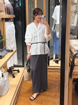 「RIVE DROITE（リヴドロワ）のアイテム（ワンピース）」を使った、hinataさん（レディース・160cm）の夏コーディネート