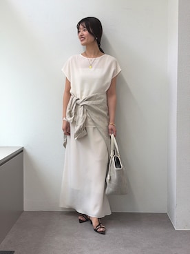 「RIVE DROITE（リヴドロワ）のアイテム（アクセサリー）」を使った、hinataさん（レディース・160cm）の春コーディネート