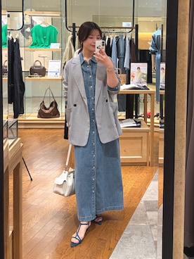 「RIVE DROITE（リヴドロワ）のアイテム」を使った、hinataさん（レディース・160cm）の春コーディネート