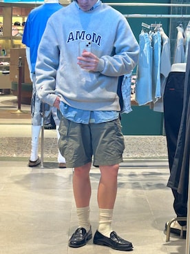 「MOMA（モマ）のアイテム」を使った、arafmy083さん（メンズ・174cm）の夏コーディネート