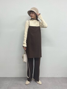 「ブーツコーデ」｜「アイテム（サロペット/オーバーオール）」を使った、konomiさん（レディース・160cm）の秋コーディネート