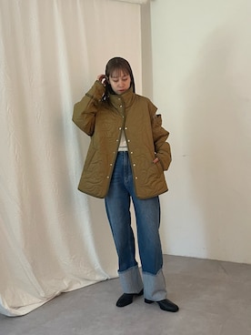 「ロールアップ」｜「アイテム（ブルゾン）」を使った、konomiさん（レディース・160cm）の夏コーディネート