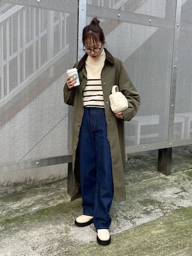 「COLONY 2139（コロニートゥーワンスリーナイン）のアイテム（ステンカラーコート）」を使った、konomiさん（レディース・160cm）の秋コーディネート