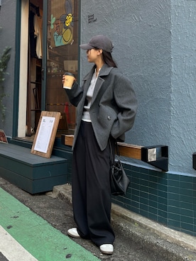 「アイテム（ジャケット/アウター）」を使った、konomiさん（レディース・160cm）の秋コーディネート