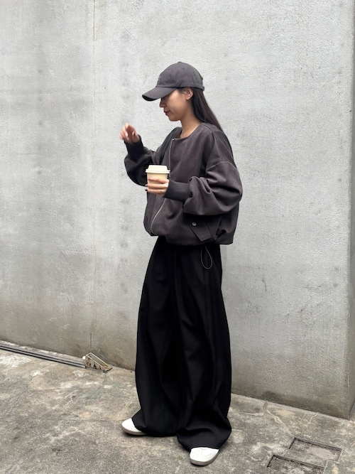 ワンタックワイドスラックス