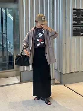 「ミッキーT」｜「アイテム（帽子）」を使った、konomiさん（レディース・160cm）の夏コーディネート