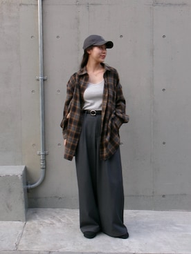 「アイテム（ベルト）」を使った、konomiさん（レディース・160cm）の秋コーディネート
