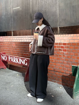 「アイテム（ブルゾン）」を使った、konomiさん（レディース・160cm）の秋コーディネート