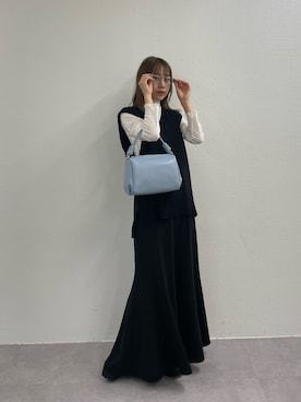 「メロートップス」｜「アイテム（ニット/セーター）」を使った、konomiさん（レディース・160cm）の春コーディネート