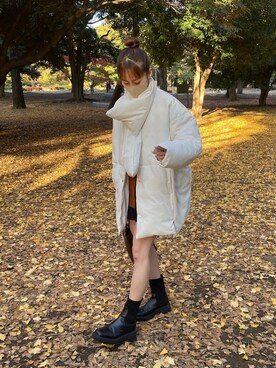 「COLONY 2139（コロニートゥーワンスリーナイン）のアイテム（ダウンジャケット/コート）」を使った、konomiさん（レディース・160cm）の秋コーディネート