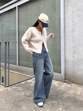 「アイテム（キャップ）」を使った、konomiさん（レディース・160cm）の秋コーディネート