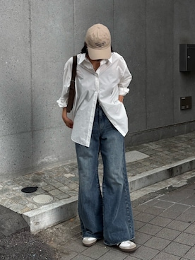 「アイテム（ピアス（両耳用））」を使った、konomiさん（レディース・160cm）の秋コーディネート