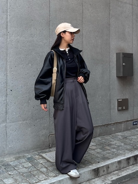 「アイテム（ブルゾン）」を使った、konomiさん（レディース・160cm）の夏コーディネート