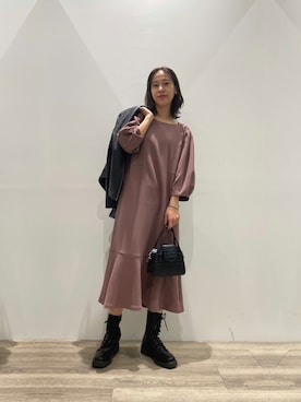 「COLONY2139」｜「アイテム（ワンピース/ドレス）」を使った、konomiさん（レディース・160cm）の秋コーディネート