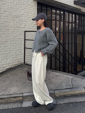 「アイテム（スウェットパンツ）」を使った、konomiさん（レディース・160cm）の秋コーディネート