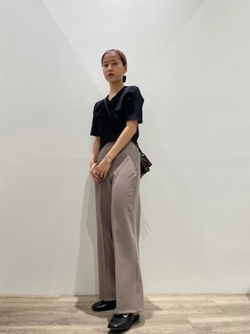 「スリッパ」｜「アイテム（パンツ）」を使った、konomiさん（レディース・160cm）の夏コーディネート