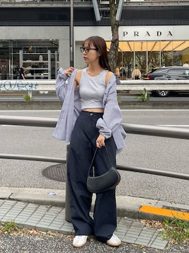 タグ付き未使用 キャナルジーン エルマールサマーポリタックパンツ ホワイト M CANAL JEAN（キャナルジーン）の「El mar コットンタックワイド