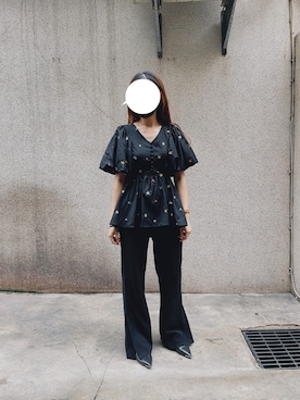 「Jeffrey Campbell（ジェフリーキャンベル）のアイテム（サンダル）」を使った、Mengさん（レディース・158cm）の夏コーディネート