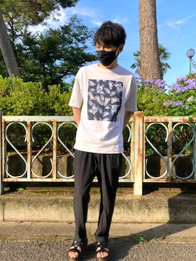 「PLST（プラステ）のアイテム（パンツ）」を使った、takeさん（メンズ・167cm）の夏コーディネート