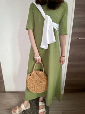 Rope Picnic ロペピクニック のワンピース ドレス グリーン系 を使った人気ファッションコーディネート Wear