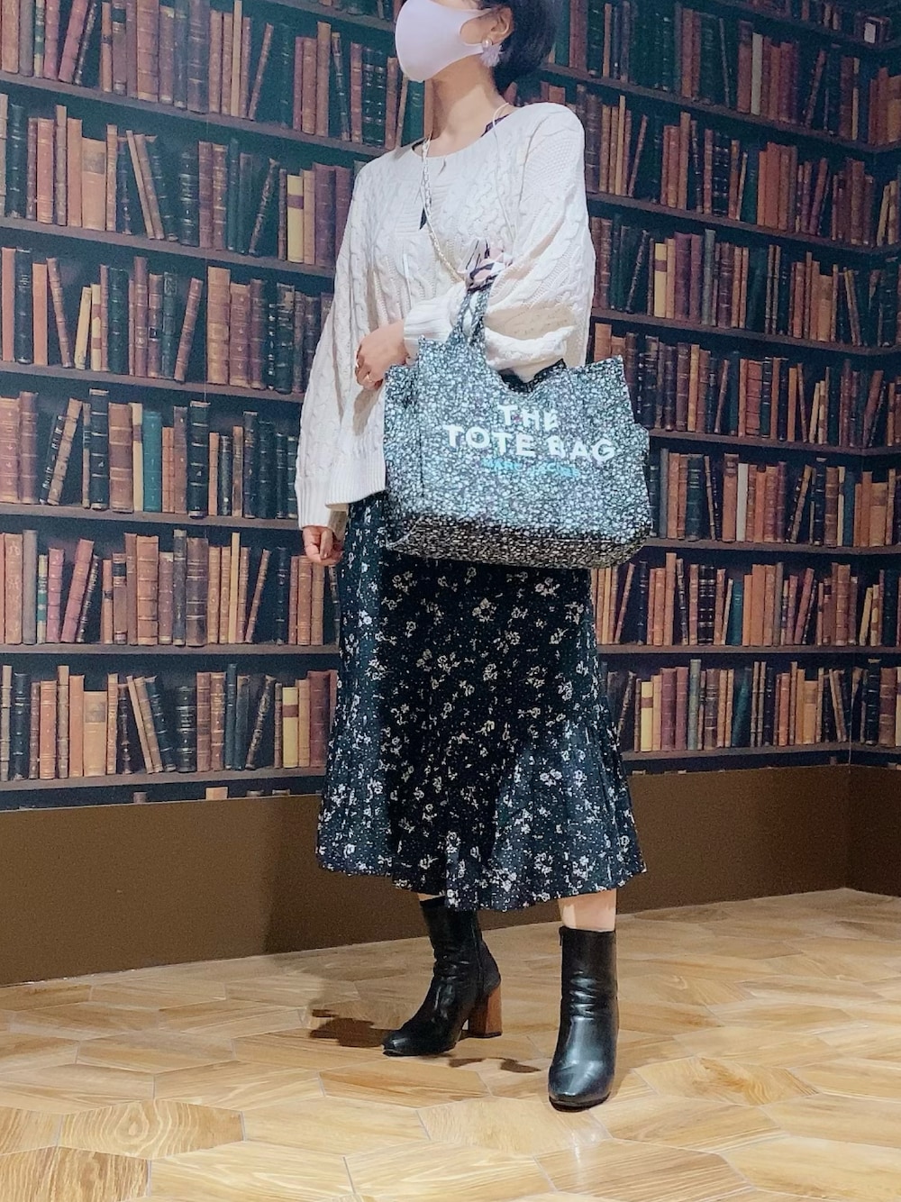 「大人カジュアル、オトナカジュアル、ニット、キレイめ、大人コーデ、プチプラ、ニット/セーター、GRL」｜「ADOLESCENCE のアイテム（ニット/セーター、ホワイト系）」を使った、おかきょんさん（レディース・160cm）の冬コーディネートの1枚目の写真