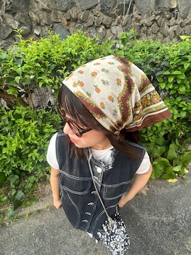 「UNIQLO（ユニクロ）のアイテム（メガネ）」を使った、妹子さん（レディース・150cm）の夏コーディネート