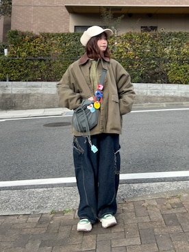 「Java（ジャバ）のアイテム」を使った、妹子さん（レディース・150cm）の冬コーディネート