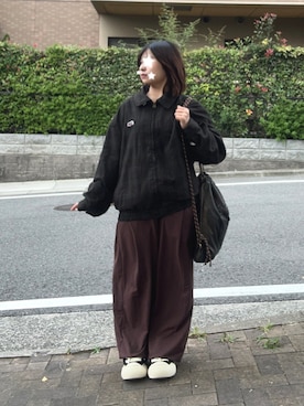 「アイテム（バックパック/リュック）」を使った、妹子さん（レディース・150cm）の秋コーディネート