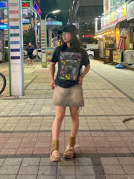 「WEGO（ウィゴー）のアイテム（帽子）」を使った、妹子さん（レディース・150cm）の夏コーディネート