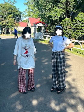 「アイテム（チノパンツ）」を使った、妹子さん（レディース・150cm）の秋コーディネート