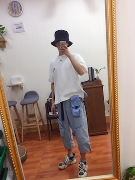 「Li-Ning（リーニン）のアイテム」を使った、jkin679さん（メンズ・173cm）の夏コーディネート