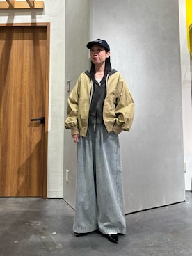 「CIAOPANIC TYPY（チャオパニックティピー）のアイテム（ジャケット/アウター）」を使った、速見ちひろさん（レディース・163cm）の春コーディネート