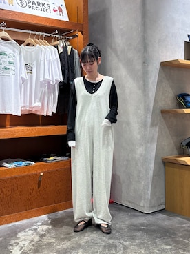 「アイテム（オールインワン・サロペット）」を使った、速見ちひろさん（骨格ウェーブ・レディース・163cm）の秋コーディネート