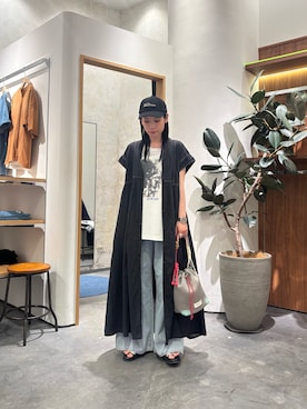 「CIAOPANIC TYPY（チャオパニックティピー）のアイテム（バッグ）」を使った、速見ちひろさん（レディース・163cm）の夏コーディネート