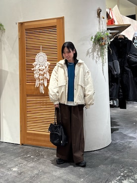 「冬の注目アウター」｜速見ちひろさん（レディース・163cm）の秋コーディネート