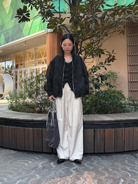 「CIAOPANIC TYPY（チャオパニックティピー）のアイテム（ブルゾン）」を使った、速見ちひろさん（レディース・163cm）の春コーディネート