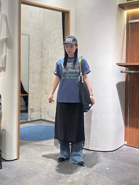 「Disney（ディズニー）のアイテム」を使った、速見ちひろさん（レディース・163cm）の夏コーディネート